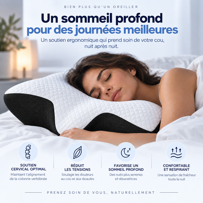 Oreiller Ergonomique Cervical à Mémoire de Forme