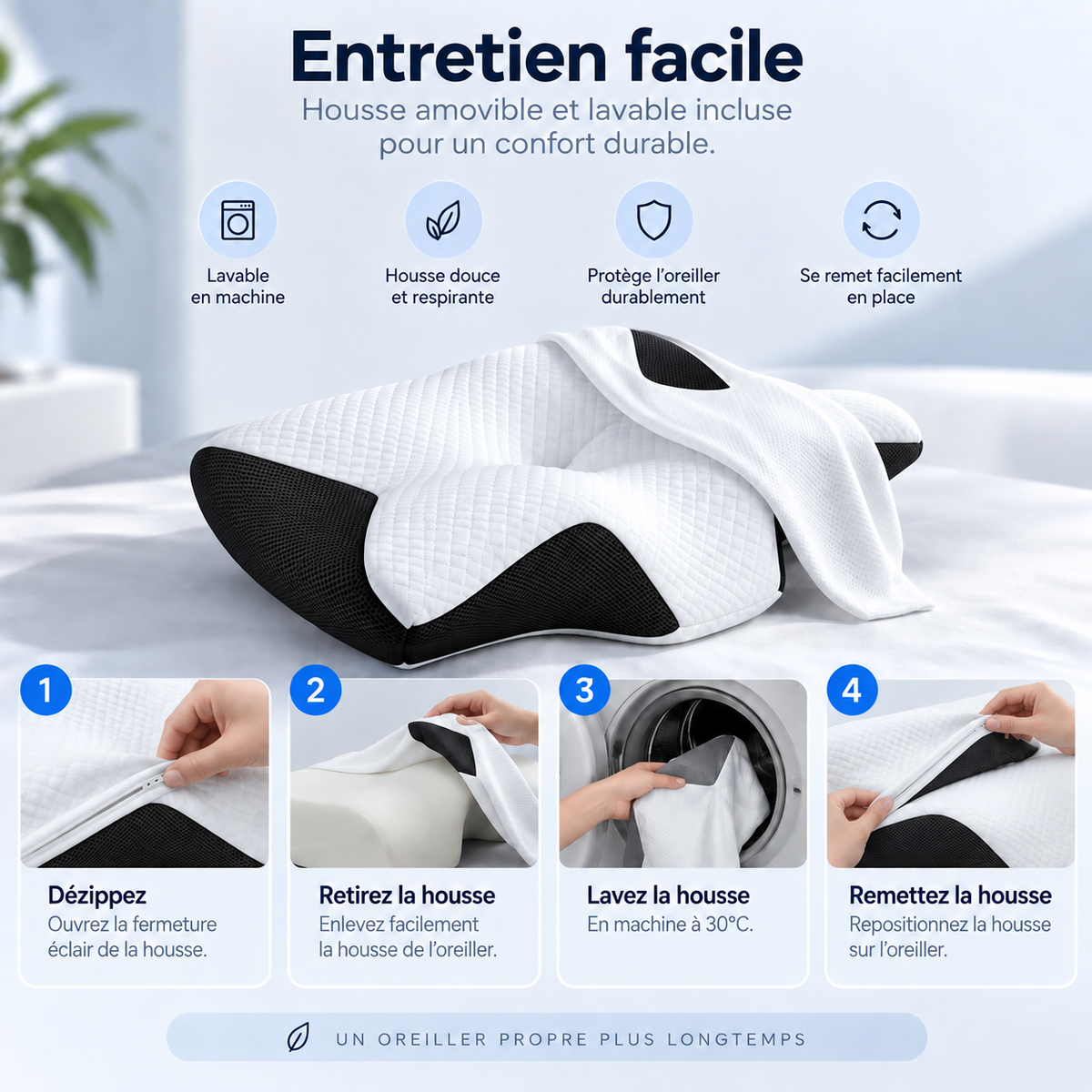 Oreiller Ergonomique Cervical à Mémoire de Forme