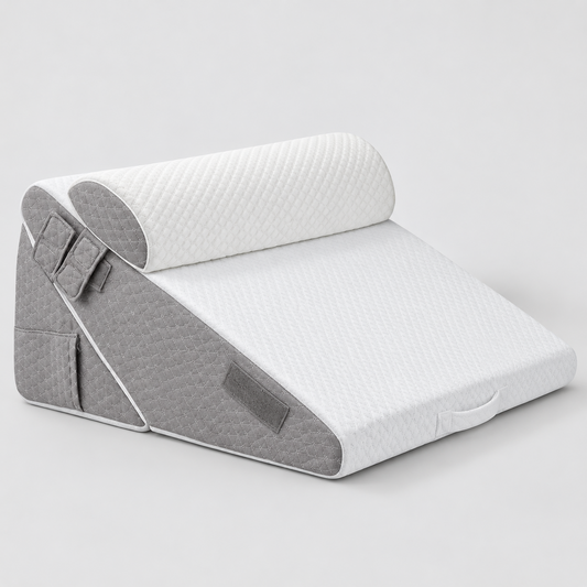 Oreiller Incliné Premium Ergonomique à Mémoire de Forme