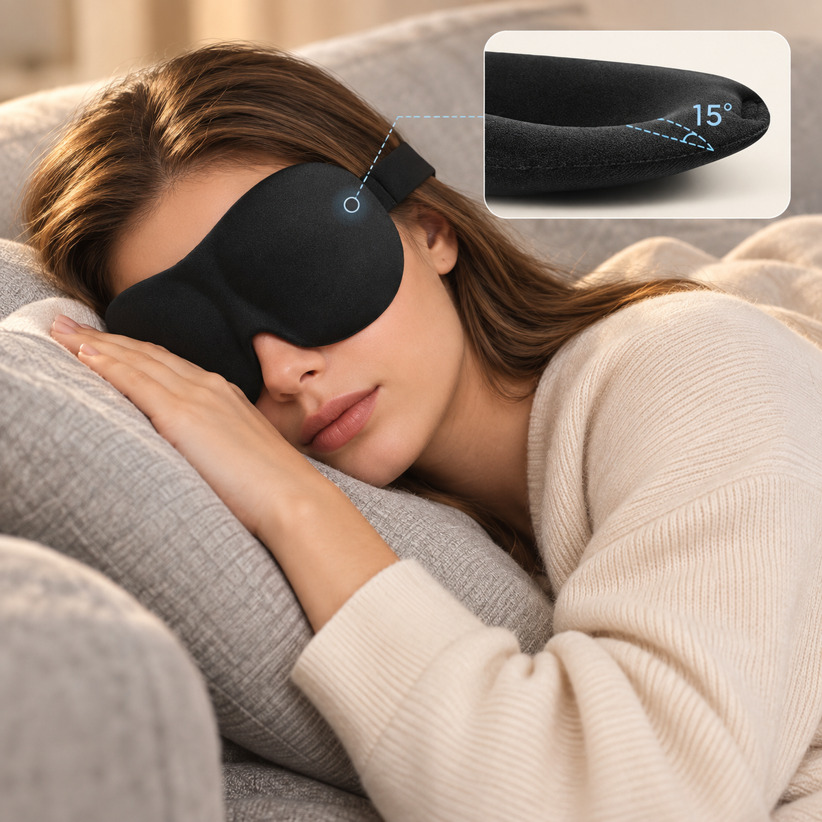 Masque de sommeil 3D occultant – CERVISOM (photo 4)